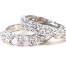 18k Gold 2.60 ct Prong Set Diamond Engagement Ring Set
