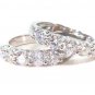 18k Gold 2.60 ct Prong Set Diamond Engagement Ring Set