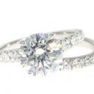 Platinum 3.50 ct Prong Diamond Engagement Ring Set