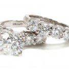 18k Gold 3.65 ct Illusion Set Ring  Engagement Ring Set