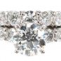 18k Gold 3.65 ct Illusion Set Ring Engagement Ring Set