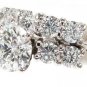 18k Gold 3.65 ct Illusion Set Ring Engagement Ring Set