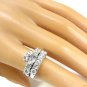 18k Gold 3.65 ct Illusion Set Ring Engagement Ring Set