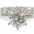 Platinum 1.70ct Prong Diamond Engagement Ring Set