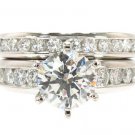Platinum 1.75 ct Diamond Round Cut Wedding Set