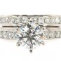 Platinum 1.75 ct Diamond Round Cut Wedding Set