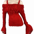 NEW~Sexy Red Off-Shoulder Bell Sleeve Diva Top~ 2X NWT