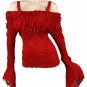 NEW~Sexy Red Off-Shoulder Bell Sleeve Diva Top~ 2X NWT