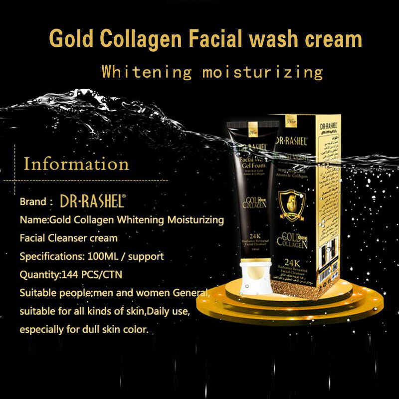 Dr Rashel Gold Atoms & Collagen Foam Face Wash Facial Cleanser 100ml