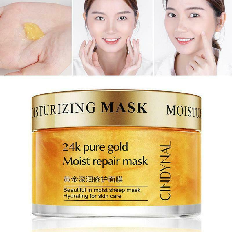 24K Bio-Gold Collagen Facial Mask Anti Aging Anti Wrinkle Anti Toxin ...