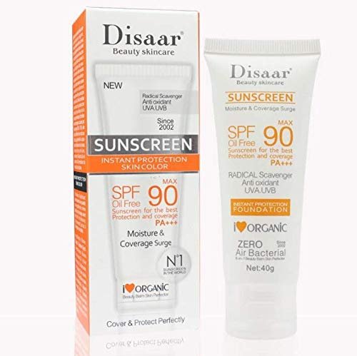 Organic SPF 90 Sunscreen Broad Spectrum UVA/UVB Sunblock Protection Oil Free