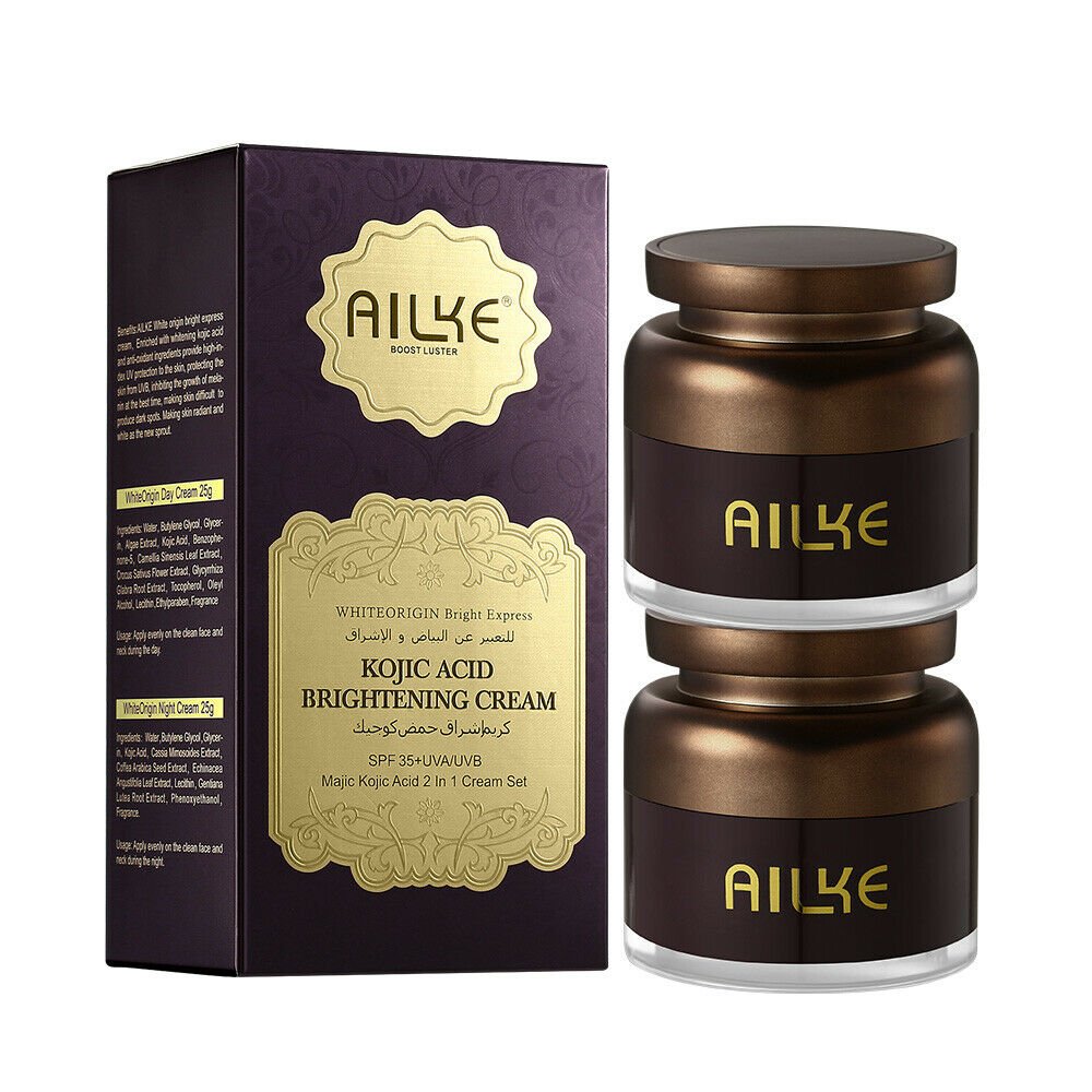 Ailke Kojic Acid Lightening Whitening  Brightening Day Night Dark Spot Anti Freckle Cream