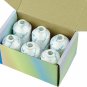 Simthread 6 Polyester White Machine Embroidery Threads 1000M(1100Yards) for Brot