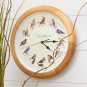 Mark Feldstein Audubon Singing Bird Wall Clock, Oak Wood Frame 13 Inch
