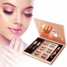 Brightup Magnetic Eyelashes Eyeliner Kit, 6 Pairs 3D Natural Look Reusable False