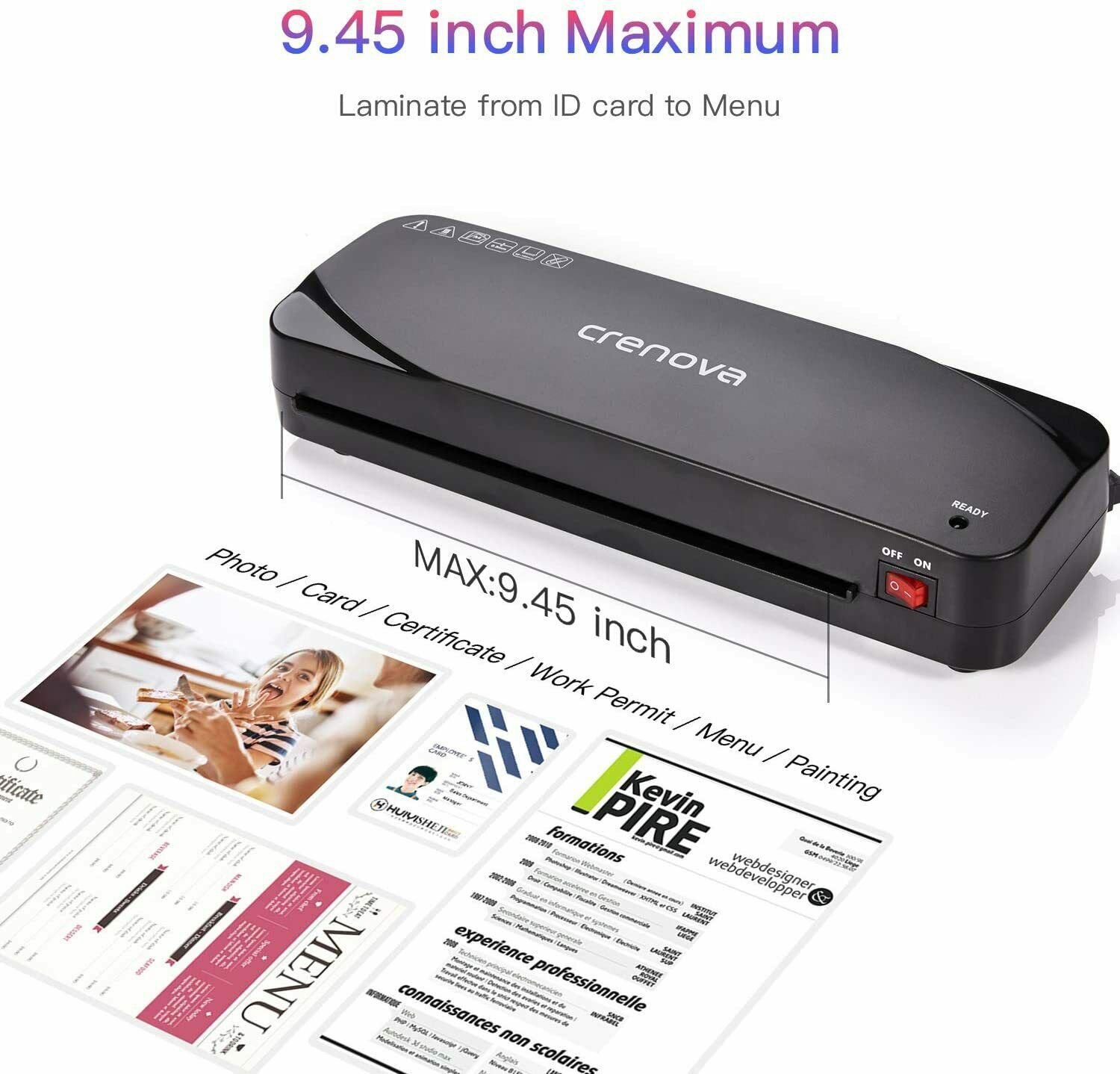 Laminator Crenova A4 Laminator 4 In 1 Thermal Laminator 9 Inches 20 