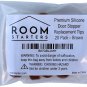 Door Stop Bumper Tips - 20 Pack Brown Silicone Rubber Replacement Stopper Ends w