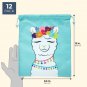Juvale 12-Pack Drawstring Llama Party Favor Bags for Fiestas and Birthday Partie