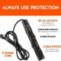 ECHOGEAR Power Strip Surge Protector with 8 Rotating-Outlets, Cable Management,