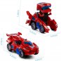 Refasy Transforming Dinosaur LED Car Deformation Car Robot Vehicle Toys for Kids