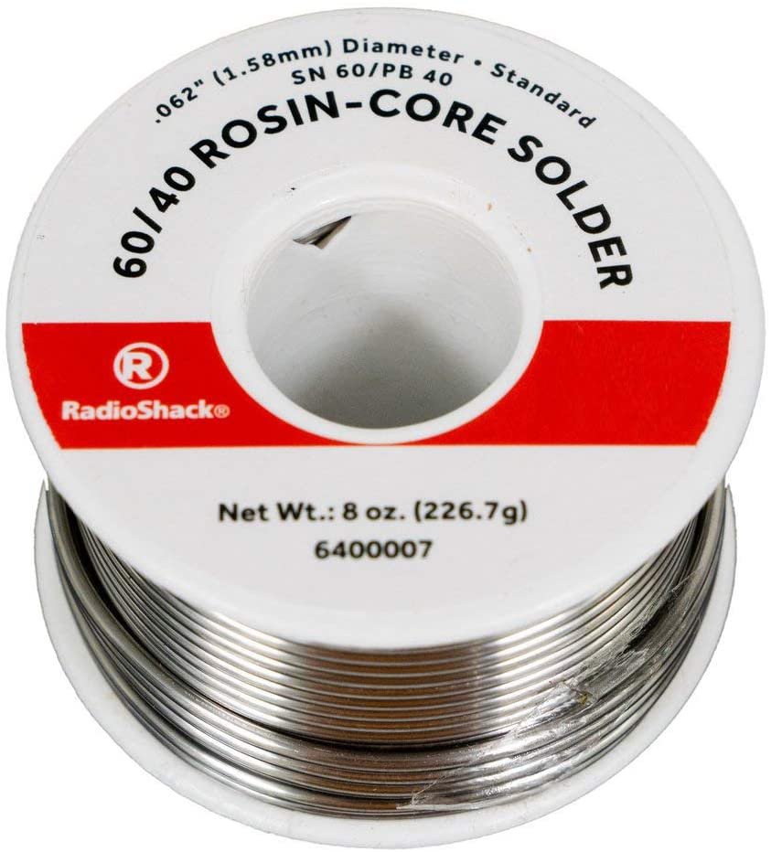 RadioShack SnPb 60/40 RosinCore Solder, 0.062" Diameter 8.0 oz. Spool