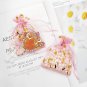 SumDirect 100Pcs 3.5x4.7 inch Sheer Pink Drawstring Heart Organza Favor Gift Bag