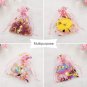 SumDirect 100Pcs 3.5x4.7 inch Sheer Pink Drawstring Heart Organza Favor Gift Bag