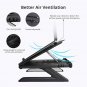 Laptop Stand, Tronsmart D07 Foldable Adjustable Laptop Riser with Phone Holders,