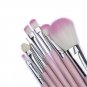 7 Pcs Pro Makeup Brushes Set Kit Eyeshadow Foundation Brush Pink Make Up