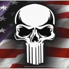 ATD Skull on American Flag Background Novelty License Plate Decorative Vanity ca