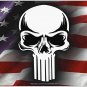 ATD Skull on American Flag Background Novelty License Plate Decorative Vanity ca