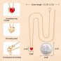 CDE Tiny Gold Initial Heart Necklace 925 Sterling Silver Pendant Rose Gold Plate