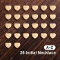CDE Tiny Gold Initial Heart Necklace 925 Sterling Silver Pendant Rose Gold Plate