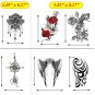 18 Pcs Full Arm Temporary Tattoo Stickers, Waterproof Temporary Tattoo,Black Bod