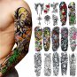 18 Pcs Full Arm Temporary Tattoo Stickers, Waterproof Temporary Tattoo,Black Bod