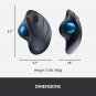 Logitech M570 Wireless Trackball Mouse &ndash; Ergonomic Design with Sculpted