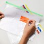 Zipper Pouch Zip File Folders, 22 Pcs Document Bag, A4 Size/US Letter Size PVC