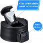 Vmini Push-Button Flip Lid, Compatible with Wide Mouth Water Bottle