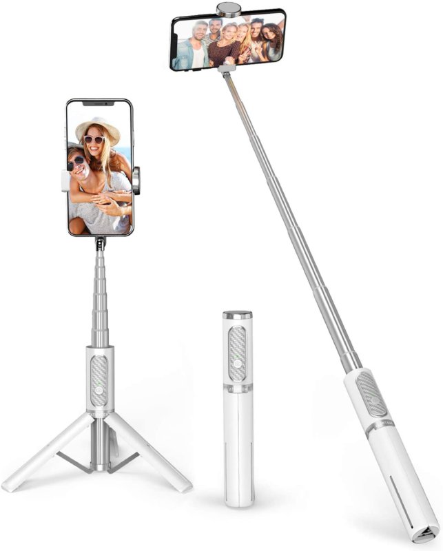 ATUMTEK Bluetooth Selfie Stick Tripod, Mini Extendable 3 in 1 Aluminum Selfie St
