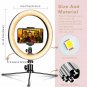 LED Ring Light 10" with Tripod Stand & Phone Holder for Live Streaming