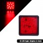 CZC AUTO Red Lens Trailer Hitch Cover with 12 LED Brake Light Fit 2" Receiver