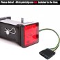 CZC AUTO Red Lens Trailer Hitch Cover with 12 LED Brake Light Fit 2" Receiver