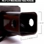 CZC AUTO Red Lens Trailer Hitch Cover with 12 LED Brake Light Fit 2" Receiver