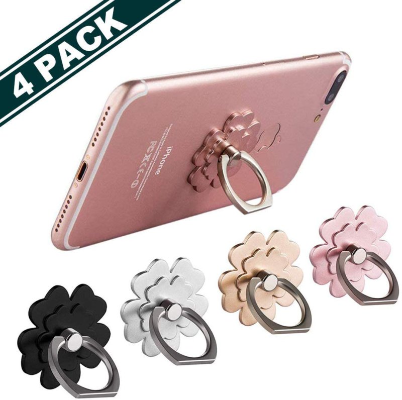 Phone Ring Stand [4 Pack] - Mengfly Universal Phone Finger Ring Grip Stand Holde