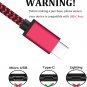 USB Type C Cable 3A Fast Charging USB C Charger 4Pack [2+3+5+6FT] Type C Phone C