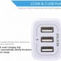 USB Charger Cube, Wall Charger Plug, Ailkin 3.1A 3-Muti Port USB Adapter Power