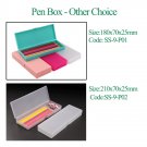 WEISHENG Double Long Pencil Box Pens Stationery Case