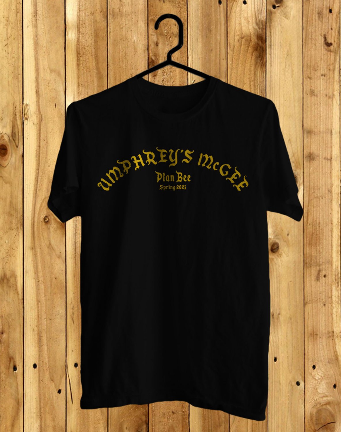 SIZE L UMPHREY MCGEE PLAN BEE SPRING 2021 LOGO FRONT SIDE BLACK TSHIRT ADULT