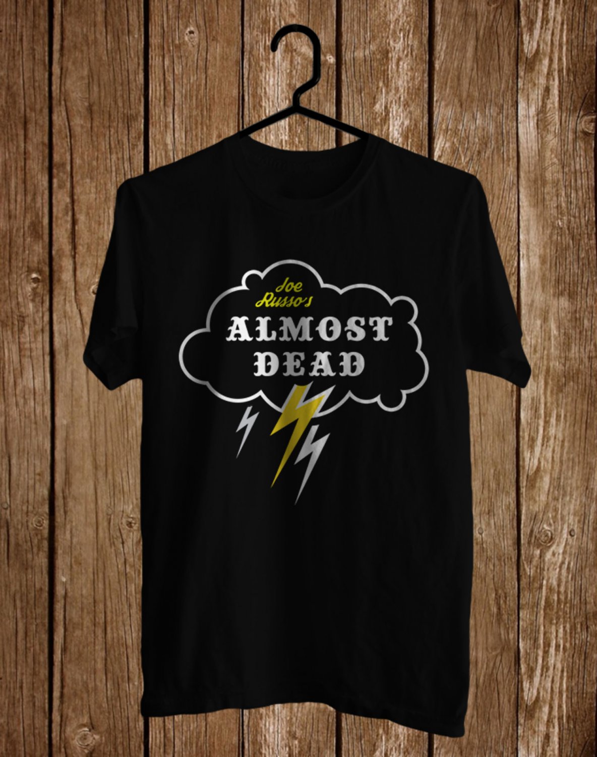 SIZE 5XL JOE RUSSO ALMOST DEAD LOGO FRONT SIDE BLACK TSHIRT ADULT