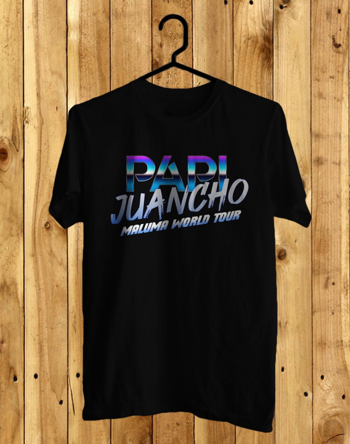 SIZE 2XL MALUMA PAPI JUANCHO LOGO TOUR 2021 FRONT SIDE BLACK TEE SHIRT